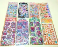 人気ぷくぷくシール.ウォーターシール.おしりシール8種セット