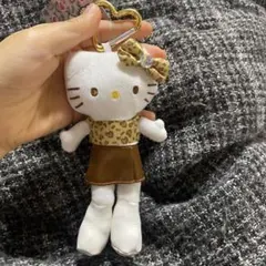 ハローキティ レオパード柄　キーホルダー　ヒョウ柄　足長　キティ　マスコット