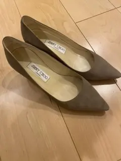 新春セールJIMMYCHOO グレー ポインテッドトゥ パンプス 36.5