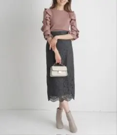 Apuweiser-riche カラーコードレースタイトスカート