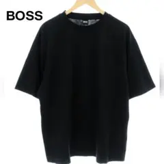 良好品 BOSS ヒューゴボス オーバーサイズブラックTシャツ 無地T