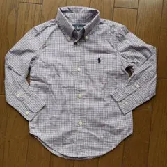 【美品】ラルフローレン 長袖シャツ チェックシャツ　2T