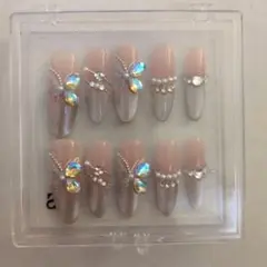 ネイルチップ クリアヌードピンク