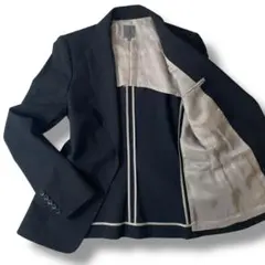 美品 カルバンクライン テーラードジャケット 4 M相当 ネイビー 細身 上品