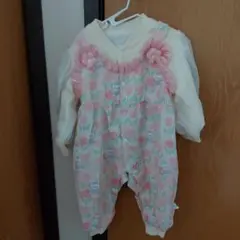 花柄ツーウェイ・ドレスオール 95cm以下セット