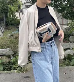 大草直子着用ZARAサテンボンバージャケット　XS