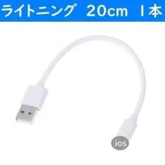 iPhone　白色　20cm　１本　短い　USBライトニング充電通信ケーブル