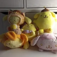 ポムポムプリンぬいぐるみセット