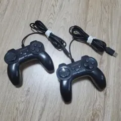 ELECOM USB有線ゲームパッド 2個セット 動作品 JC-U2410BK