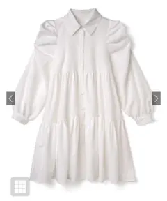 パワショルティアードシャツワンピース　GRL