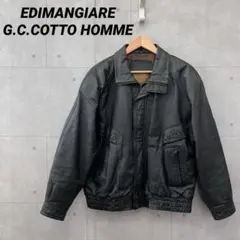 EDIMANGIARE G.C.COTTO HOMME レザージャケット L 黒