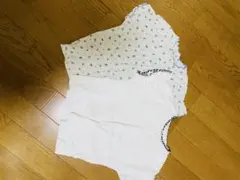 GIRLSリブメローT(半袖) 2枚セット 花柄 無地のサムネイル