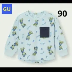 GU　baby　ジーユー　パウパトロール　カンタンT　チェイス　長袖カットソー