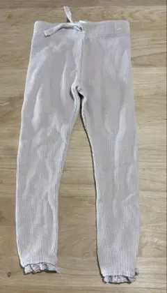 ZARA ベージュ リブ編みパンツ 4歳