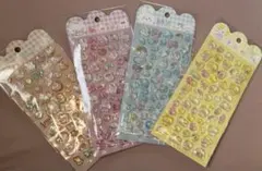 ラブリー♡ラメ入りぷっくりんシール4枚セット　クーリア　ボンドロ