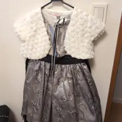 フォーマルドレス 120cm ホワイト・グレー