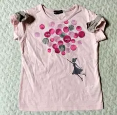 美品★BEBE★ベベ　Tシャツ 　袖リボン　ピンク　110