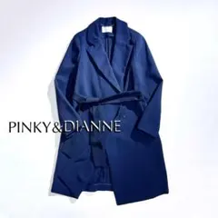 cY69 PINKY&DIANNE コンパクトサテンリボンベルト付きコートのサムネイル