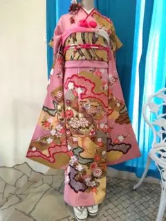 振袖フルセット、正絹振袖、成人式、重ね衿帯揚げ帯締め、西陣袋帯、襦袢、ガード加工