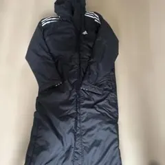 adidas ブラック ベンチコート S