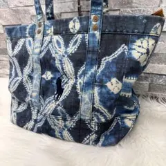 ポロラルフローレン ポニーロゴ刺繍デニムトートバッグ キャンバスハンドバック 青