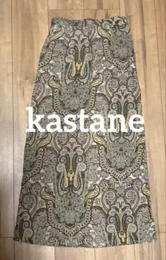 【kastane】 カスタネ ペイズリー Iラインスカート