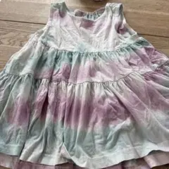 パステルカラー ノースリーブ チュニック　タイダイ　120㎝