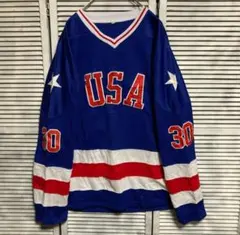 USA ロゴ入り 長袖 カットソー XXXLサイズ