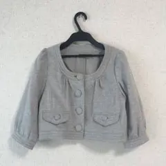 【INGNI】 ノーカラー ジャケット　カーディガン　グレー　発表会にも