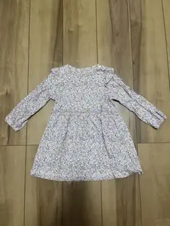 ユニクロ　花柄 長袖ワンピース 90cm