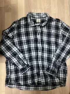 LL Bean 長袖ネルシャツ XXL 黒白チェック