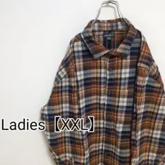 F71【US輸入】エディーバウアー　フランネルシャツ【レディースXXL】チェックのサムネイル
