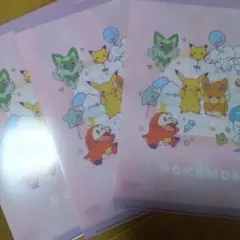 ポケモンクリアファイル3枚ナムコ