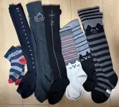 女の子用　キッズ靴下17-19cm 長さ色々　7足セット
