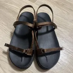 menue 細ストラップ ビジュー 厚底サンダルのサムネイル