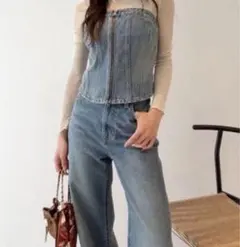 SNIDEL SCLUPTED BUSTIER