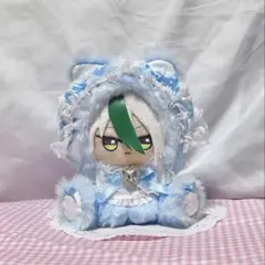 ハンドメイド 着ぐるみ おすわりぬい服 推し活 水色 白色 d520