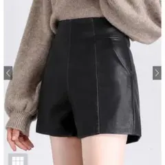 GRL センターラインレザーショートパンツ 【L】のサムネイル