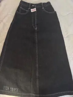 PINK HOUSE ブラックデニム ロングスカート引っ越しの為出品24日まで