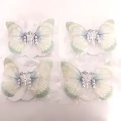 ひらひら蝶々 クリップ 髪留 4個セット