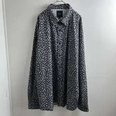 G.O.C メンズ オーバーサイズ シャツ ブラウス ヒョウ柄 黒 Fのサムネイル