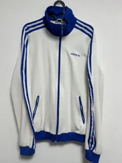 adidas トラックジャケット ジャージ ホワイト/ブルー