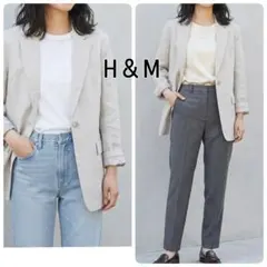 新品・タグ付き H&M リネンブレンド ブレザー ジャケット ライトベージュ 夏のサムネイル