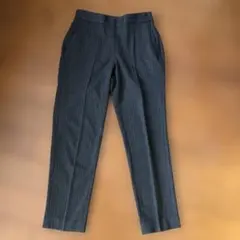 ダークグレー ストライプ スラックス