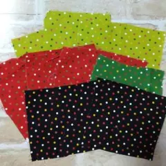 ルシアン はぎれ 水玉 約10〜15×約10〜15cm まとめ売り