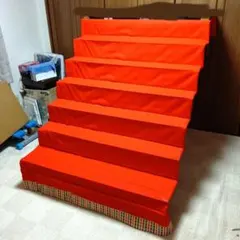 ひな壇 7段飾り 40号 スチール 毛氈付き ディスプレイ用 ひな人形 40号7段 十五人飾り 七段飾り 清水久遊