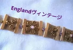 70sEngland メッシュゴールドメタル×スワロフスキー