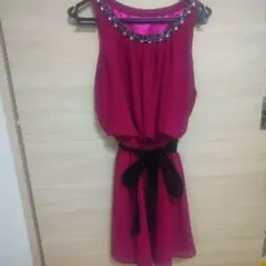 ROPE パープルシフォンパーティードレス（サイズ9号）