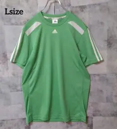 adidas アディダス Lsize 半袖Tシャツ 三本ライン ミントグリーンのサムネイル