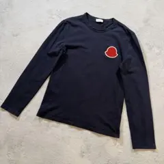 モンクレール　ネイビー　長袖Tシャツ　Sサイズ ビッグロゴのサムネイル